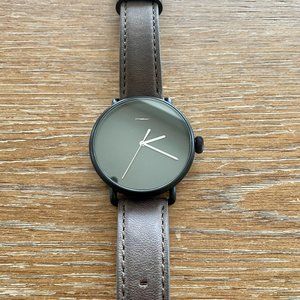 Shinola Canfield Bolt with 43mm Black Face & Brown Leather Band